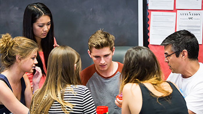 Students in a meeting